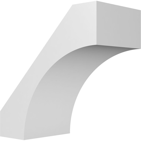Ekena Millwork 5 1/2-in. W x 10-in. D x 10-in. H Westlake Architectural Grade PVC Knee Brace BRCP055X10X10WTL - main